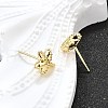 Brass Stud Earrings EJEW-H157-01G-04-3