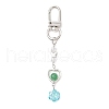 Flower Acrylic & Dyed Natural Jade Beads Pendant Decorations HJEW-JM02884-2