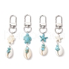 4Pcs Natural Cowrie Shell Pendant Decorations HJEW-JM03319-01-2