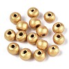 Spray Painted Round Natural Schima Wood Beads WOOD-A018-6mm-01-1
