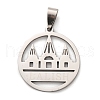 201 Stainless Steel Pendants STAS-V014-05P-1