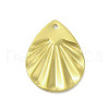 Textured 201 Stainless Steel Pendants STAS-A069-03G-2