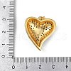 Brass Micro Pave Clear Cubic Zirconia Pendants KK-S528-20G-B-3