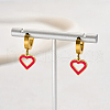 Stainless Steel Minimalist Heart-shaped Earrings for Women Vacation Date Casual Gift WC5302-3