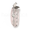 Natural Rose Quartz Pendants G-D473-09P-1