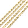 Electroplate Brass Teardrop Twisted Chains CHC-XCP0001-35-1