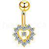 Clear Cubic Zirconia Belly Button Rings WG9960A-08-1