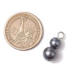 Spray Painted ABS Plastic Imitation Pearl Pendants PALLOY-JF03545-01-2