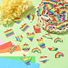 Rainbow Style Alloy Enamel Pendants FIND-CJC0004-43G-5