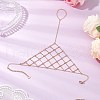 304 Stainless Steel Bar Link Triangle Mesh Toe Ring Anklets for Women AJEW-AN00664-1