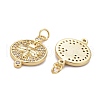 Brass Micro Pave Clear Cubic Zirconia Pendants ZIRC-Z011-16G-2