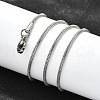 Tarnish Resistant 304 Stainless Steel Snake Chain Necklaces NJEW-M151-11P-2