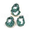 Dyed Nuggets Natural Druzy Geode Agate Big Pendants G-M287-08-1