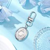 Oval Brass Locket Pendants Decorations HJEW-JM02065-2