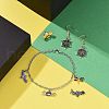 36Pcs 6 Style Light Gold Plated Alloy Pendants ENAM-ZZ0001-05-7