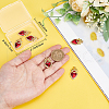 Beebeecraft 6Pcs Brass Micro Pave Clear Grade AAA Cubic Zirconia Pendants KK-BBC0015-32A-3