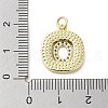 Rack Plating Brass Micro Pave Clear Cubic Zirconia Pendants KK-E102-33G-O-3