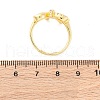 Brass Micro Pave Clear Cubic Zirconia Finger Rings for Women RJEW-U047-06G-5