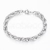 201 Stainless Steel Rope Chain Bracelets BJEW-F292-09P-1