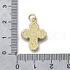 Brass Micro Pave Clear Cubic Zirconia Pendants KK-V010-10G-01-3