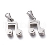 Tarnish Resistant 304 Stainless Steel Pendants STAS-Z006-11P-1