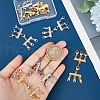 Unicraftale 8Pcs 2 Colors 304 Stainless Steel Multi-strand Clasps with Lobster Claw Clasps FIND-UN0001-65-4