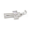 Brass Pave Natural White Shell Pendants KK-S522-01B-P-2