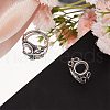 Beebeecraft 1Pc 925 Sterling Silver Adjustable Ring Findings STER-BBC0006-02-4