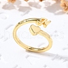 Brass Cuff Rings for Women RJEW-U044-K-1