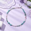 Natural Howlite & Apatite & Quartz Crystal Chip Beaded Necklaces NJEW-JN05099-05-2