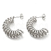 Non-Tarnish 304 Stainless Steel Spiral Stud Earrings EJEW-B023-20P-1