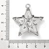 Alloy Rhinestone Pendants ALRI-S001-16P-02-3