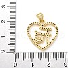 Brass Micro Pave Clear Cubic Zirconia Pendants KK-M319-22G-02-3