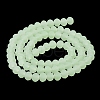 Imitation Jade Solid Color Glass Beads Strands EGLA-A034-J6mm-MD01-4