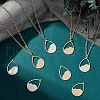 Unicraftale 12Pcs 2 Colors 201 Stainless Steel Open Back Bezel Pendants STAS-UN0031-90-3