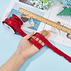 FIBLOOM 10 Yards Polyester Pleated Edged Ribbon for Clothing Decoration DIY-FI0001-13E-10