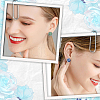 SOFPLATE 100Pcs Flat Round Stainless Steel Stud Earring Settings STAS-SP0001-61A-P-5