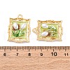 Alloy Enamel Pendants FIND-M060-02G-3