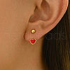Stainless Steel Shell Heart Stud Earrings MS8339-3-3