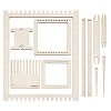 Wood Knitting Loom Kit TOOL-WH0155-76A-1