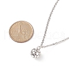 FootBall/Soccer Ball Alloy Pendant Necklace with 304 Stainless Steel Cable Chains NJEW-JN04040-5