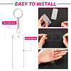 BENECREAT DIY Transparent Acrylic Keychain Clasps Making Kits DIY-BC0001-66-4