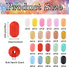 42Pcs 21 Colors Oval Silicone Focal Beads SIL-TA0001-69-4