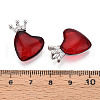 Brass Micro Pave Clear Cubic Zirconia Pendants KK-N264-01P-3