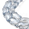 AB Color Plated Transparent Glass Beads Strands EGLA-P051-06A-A03-2