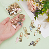 Cat Alloy Enamel Pendant Decorations HJEW-PH01920-3