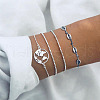 4Pcs 4 Styles Iron Alloy Link Bracelets Set for Women  JJ5494-2-1