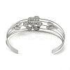 Non-Tarnish 304 Stainless Steel Hollow Open Cuff Bangles BJEW-Q348-03P-03-3