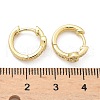 Heart Brass Micro Pave Clear Cubic Zirconia Hoop Earrings EJEW-Z102-31G-5