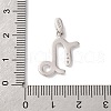 925 Sterling Silver Micro Pave Clear Cubic Zirconia Pendants STER-H117-01P-10-3